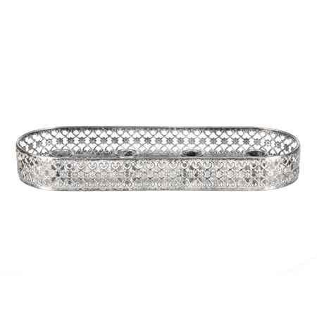 Svietnik adventný 34cm UM0926 SILVER